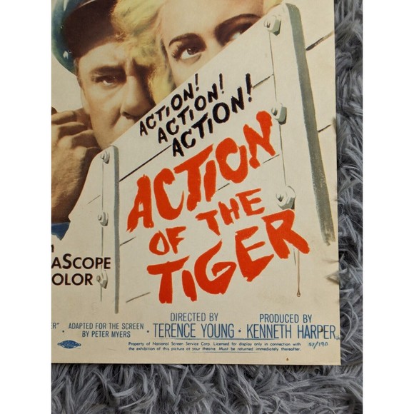 Action of the Tiger 1957 Lobby Card Movie Poster Van Johnson Martine Carol UK - Picture 5 of 7
